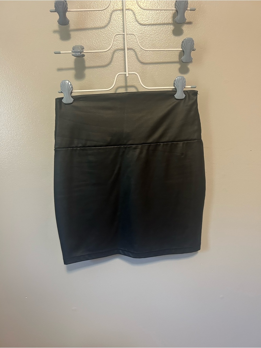 Windsor Black Faux Leather Bodycon Mini Skirt